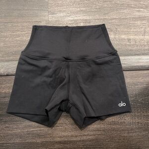 Alo Black High-Waisted Soft sculpt precision Shorts